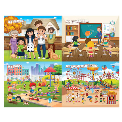 My Memorable Moments 4in1,Educational,4x30 Pieces,Puzzle,for 4 Year Old Kids and Above