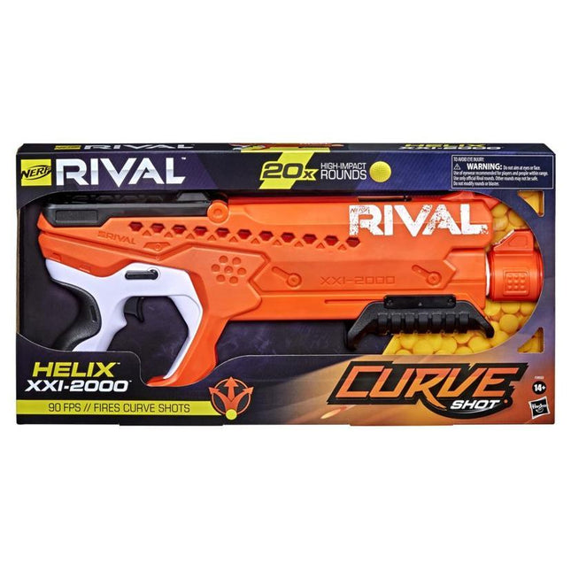 Nerf Rival Curve Shot Helix XXI-2000 Blaster, Multicolour, 14+ Years - Hasbro