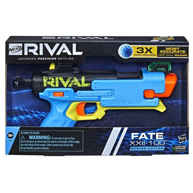Nerf Rival Fate XXII-100 Blaster, Adjustable Rear Sight, 3 Nerf Rival Accu-Rounds, Multicolour, 8+ Years - Hasbro