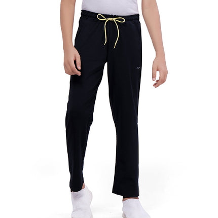 Active Wear Athleisure, Fit-Dark Grey Color Polyester Lycra Jogger Track Pants For Boys Enjoy the comfort. - Parrot crow - KIDMAYA
