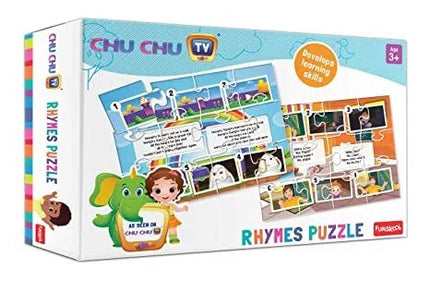 CHU CHU TV Funskool Rhymes 2In1,Educational,2x12 Pieces,Puzzle,for 3 Year Old Kids and Above,Toy - KIDMAYA