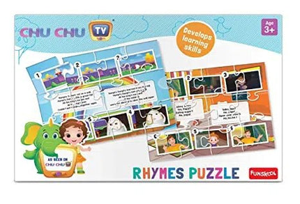 CHU CHU TV Funskool Rhymes 2In1,Educational,2x12 Pieces,Puzzle,for 3 Year Old Kids and Above,Toy - KIDMAYA