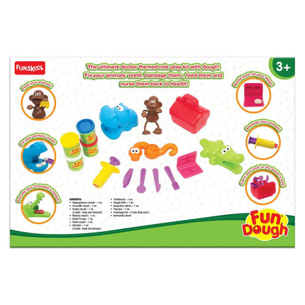 Funskool - Doctor Dough Kit, Mould and Clay Kit for Kids - Fun Dough - KIDMAYA