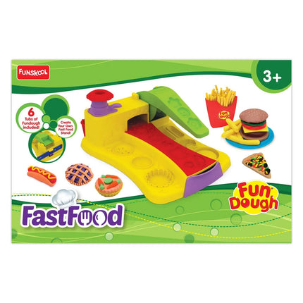 Funskool-Fundough Playset Fast Food, 23 molds to Make You Won Version of Pizzas & Funskool Fundough - Mini Fun Pack,Shaping and Sculpting, 3years +,6 Pieces Multi-Colour - KIDMAYA