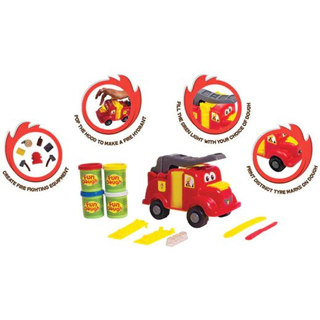 Funskool Fundough Playset Fire Rescue, Pretend playset, Multicolour, Dough, Toy, Shaping, Sculpting, 3 Years and Above - KIDMAYA