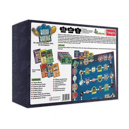 Funskool Games, Belly Battle, Multiplayer Restaurant-Themed Strategy Game, 3-6 Players, Ages 7 and Above - KIDMAYA