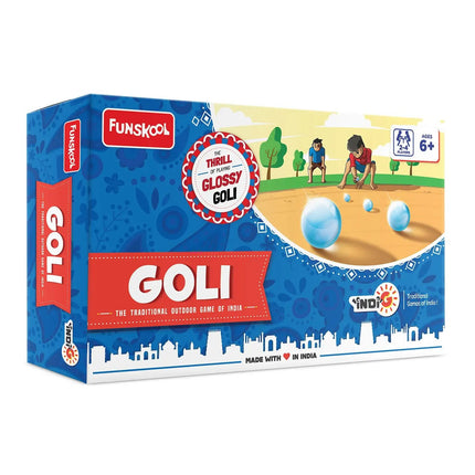 Funskool Games Goli | The Traditional Outdoor Games of India | Glossy goli Included - KIDMAYA