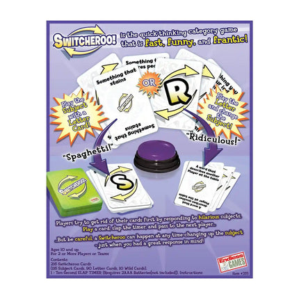 Funskool Games, Switcheroo, 2015, The Quick Thinking Hilarious Word Game, Family Games, 2 + Players,Multi Color - KIDMAYA