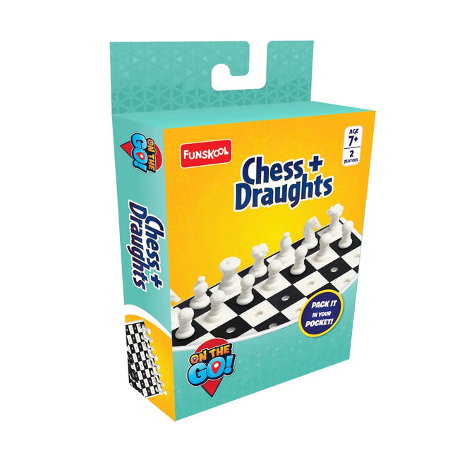 Funskool Games - Travel Chess & Draught, War & Strategy Game, Portable Classic Travel Games - KIDMAYA