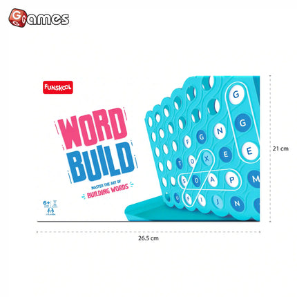 Funskool Games,Word Build, 2 Player Word Building Game,Grid and Tray, Strategy Game - KIDMAYA