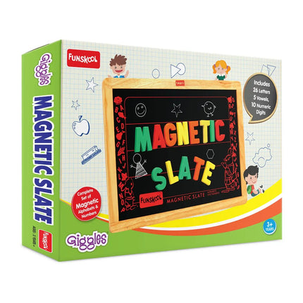 Funskool Giggles, Magnetic Slate , Alphabet and Numbers learning board, Early learning, 3 Years & above, Preschool toys - KIDMAYA