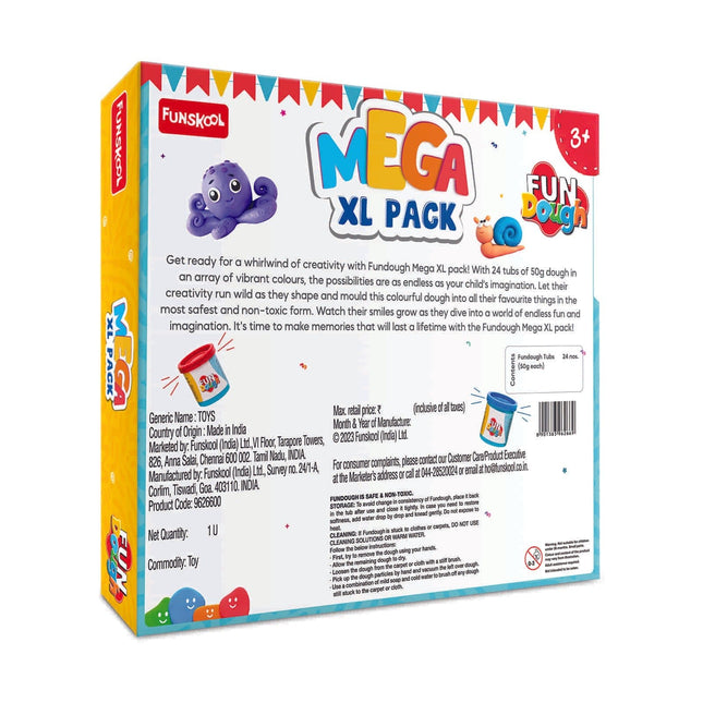 Funskool - Mega XL Pack - 24 tubs of dough - Fun Dough - KIDMAYA