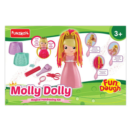 Funskool - Molly Dolly Toy with Mould and Clay Kit for Kids - Fun Dough - KIDMAYA