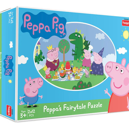 Funskool-Peppa Pig Fairy Tale 2In1,Educational,2x12 Pieces,Puzzle,for 3 Year Old Kids and Above,Toy - KIDMAYA