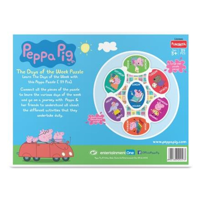 Funskool-Peppa Pig The Days of The Week,Educational,39 Pieces,Puzzle,for 3 Year Old Kids and Above,Toy - KIDMAYA