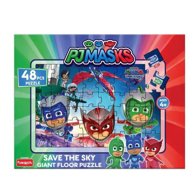 Funskool-PJ Maks Save The Sky Giant Floor,Educational,48 Pieces,Puzzle,for 4 Year Old Kids and Above,Toy - KIDMAYA
