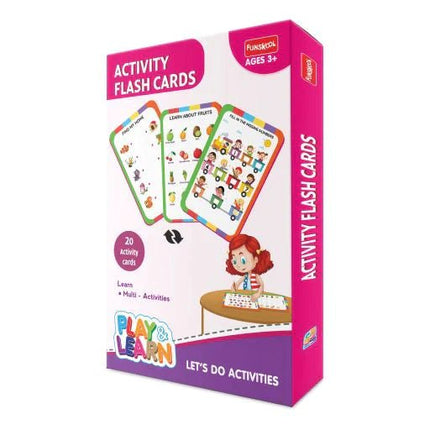 Funskool Play & Learn-Activity,Educational,20 Pieces,Flash Cards,for 3 Year Old Kids and Above,Toy - KIDMAYA