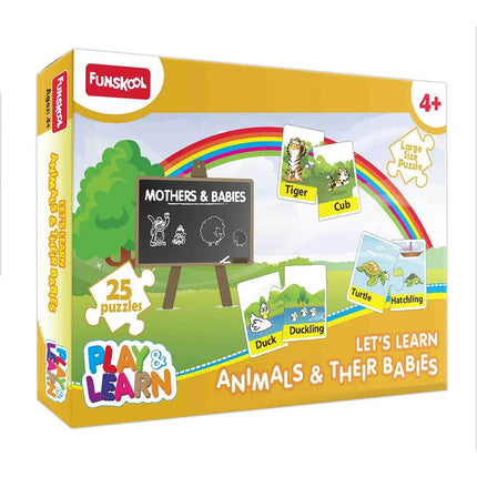 Funskool - Play & Learn-Animals & Their Babies,Educational - KIDMAYA