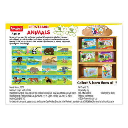 Funskool - Play & Learn-Animals,Educational - KIDMAYA