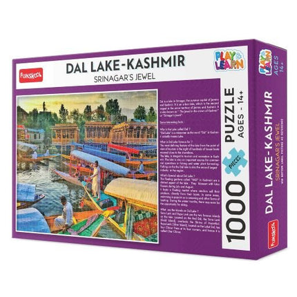 Funskool Play & Learn-Dal Lake Kashmir,Educational,1000 Pieces,Puzzle,for 14 Year Old Kids and Above,Toy - KIDMAYA
