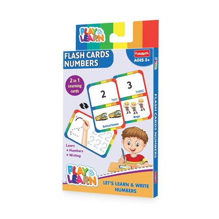 Funskool Play & Learn-Numbers,Educational,21 Pieces,Flash Cards,for 3 Year Old Kids and Above,Toy - KIDMAYA