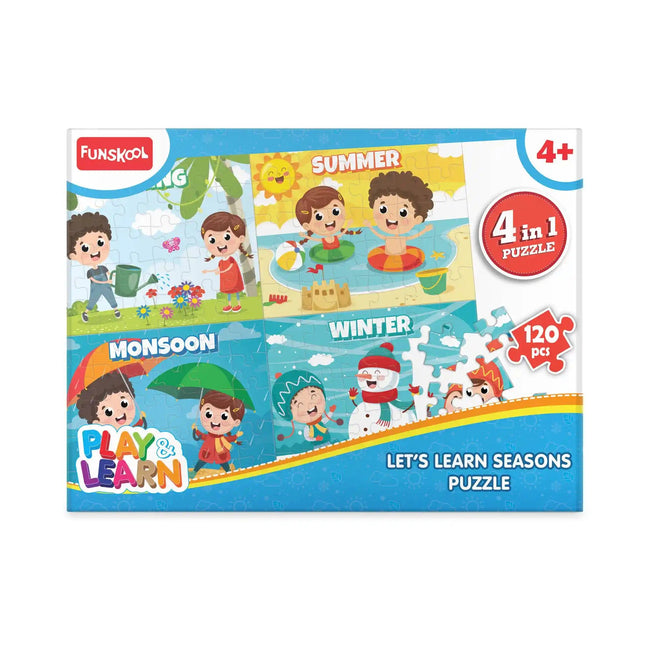 Funskool Play & Learn-Seasons,Educational,120 Pieces,Puzzle,for 4 Year Old Kids and Above,Toy - KIDMAYA