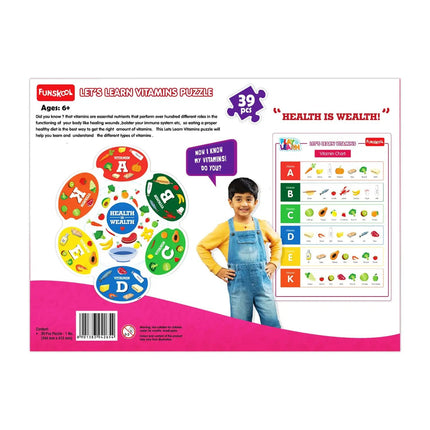 Funskool Play & Learn-Vitamins,Educational,39 Pieces,Puzzle,for 6 Year Old Kids and Above,Toy - KIDMAYA
