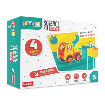 Funskool Science Kit Senior, Force And Motion, Educational,DIY Activity STEM For 7 Year Old Kids And Above - KIDMAYA