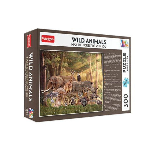 Funskool-Wild Animals,Educational,300 Pieces,Puzzle,for 9 Year Old Kids and Above,Toy - KIDMAYA