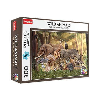 Funskool-Wild Animals,Educational,300 Pieces,Puzzle,for 9 Year Old Kids and Above,Toy - KIDMAYA