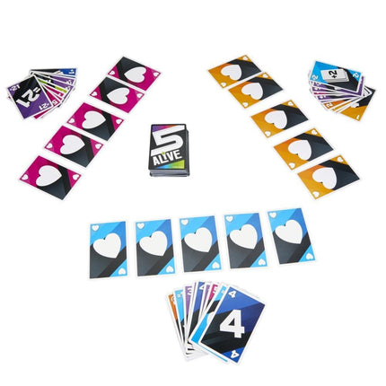 Hasbro Gaming 5 Alive Card Game, Fast-Paced Kids Game, Easy to Learn, Fun Family Game for Ages 8 and Up, Card Game for 2 to 6 Players, Multicolor - KIDMAYA