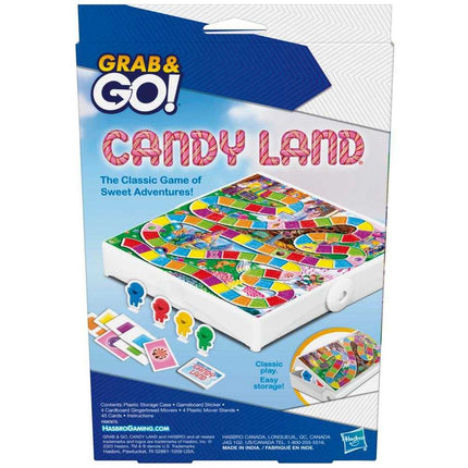 Hasbro Gaming Candy Land Grab and Go Game for Kids Ages 3 and Up, Travel Game for 2-4 Players Party & Fun Games Board Game - KIDMAYA
