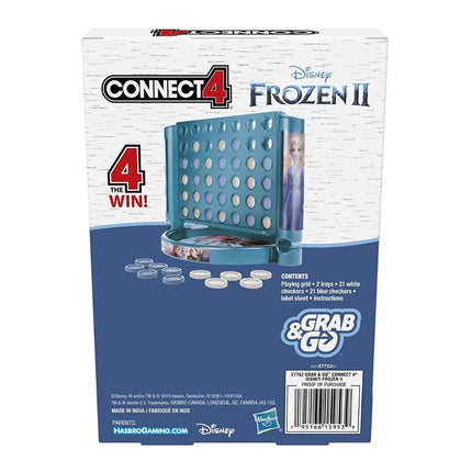 Hasbro Gaming Grab and Go Connect 4 Disney Frozen 2 Edition Game for Ages 6 and Up Portable 2 Player Game (for Kid) - KIDMAYA
