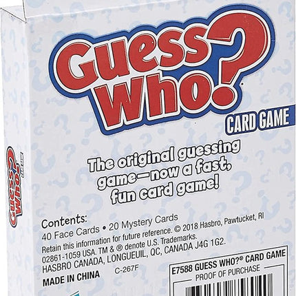 Hasbro Gaming Guess Who? Card Game for Kids Ages 5 and Up, 2 Player Guessing Game, Multicolor - KIDMAYA