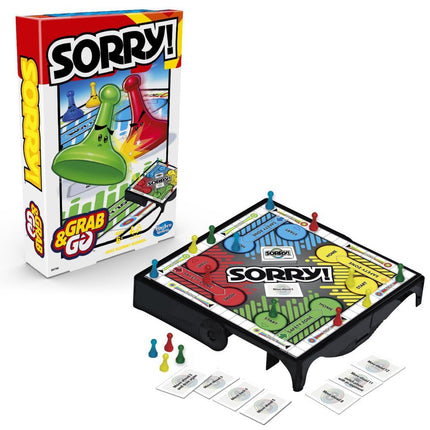 Hasbro Gaming Sorry Grab & GO Board Game for Kids Ages 6 and Up - KIDMAYA