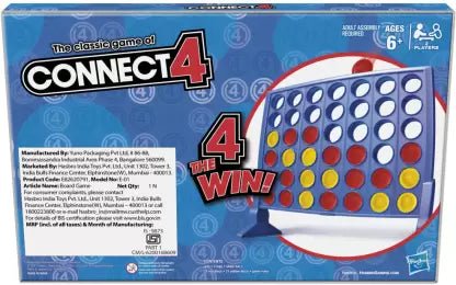 Hasbro Gaming The Classic Game of Connect 4, Get 4 in A Row Strategy Game for 2 Players, Games & Puzzles, Toys for Kids, Boys and Girls Ages 6 & Up - KIDMAYA