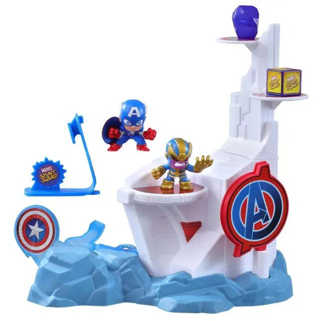 Hasbro Marvel - Marvel Stunt Squad Final Show Captain America and Thanos Minifigure Set,Ages 4+ - KIDMAYA