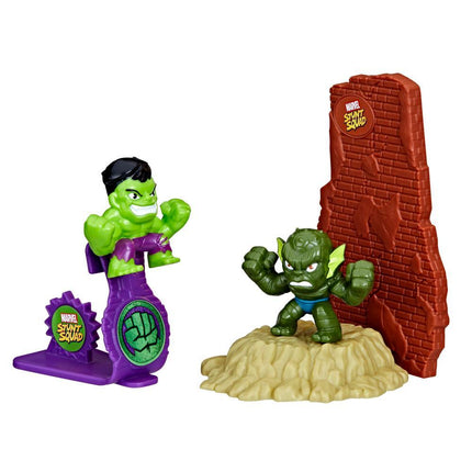 Marvel Stunt Squad Hulk Vs. Abomination Playset,1.5-Inch Super Hero Action Figures,Toys for Kids Ages 4&Up,Multicolor - KIDMAYA