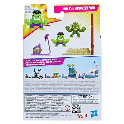 Marvel Stunt Squad Hulk Vs. Abomination Playset,1.5-Inch Super Hero Action Figures,Toys for Kids Ages 4&Up,Multicolor - KIDMAYA