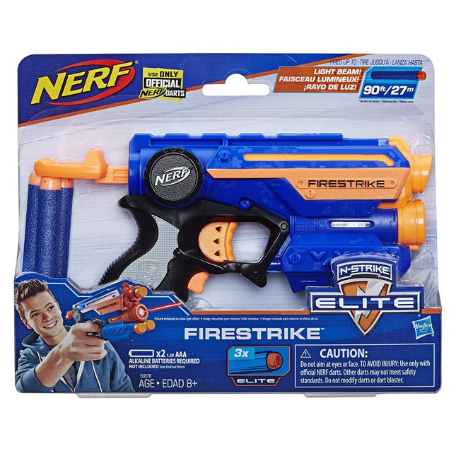 Nerf N-Strike Elite FireStrike Blaster, Motoraised Gun - Comes with 3 Nerf Darts, Multicolour, 8+ Years - Hasbro - KIDMAYA