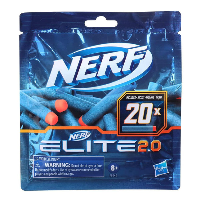 Nerf Official 20 Dart Elite Refill Pack for Nerf N-Strike Elite, Nerf Foam Darts For Nerf Elite 2.0 Blasters,Compatible With All Nerf Elite Blaster - Hasbro - KIDMAYA