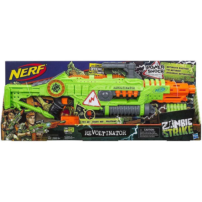 Nerf Revoltinator Zombie Strike Toy Blaster, Motorized Gun - Hasbro - KIDMAYA