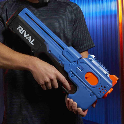 Nerf Rival Charger Mxx-1200 Motorized Gun, 12-Round Capacity, 100 FPS Velocity, Includes 24 Rival Rounds - Hasbro - KIDMAYA