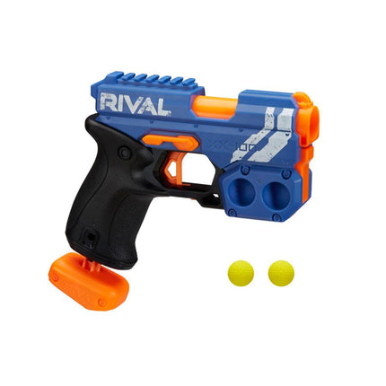 Nerf Rival Knockout XX-100 Blaster -Team Blue and Red, Round Storage, 85 FPS Velocity, Breech Load -- Includes 2 Official Nerf Rival Rounds - KIDMAYA