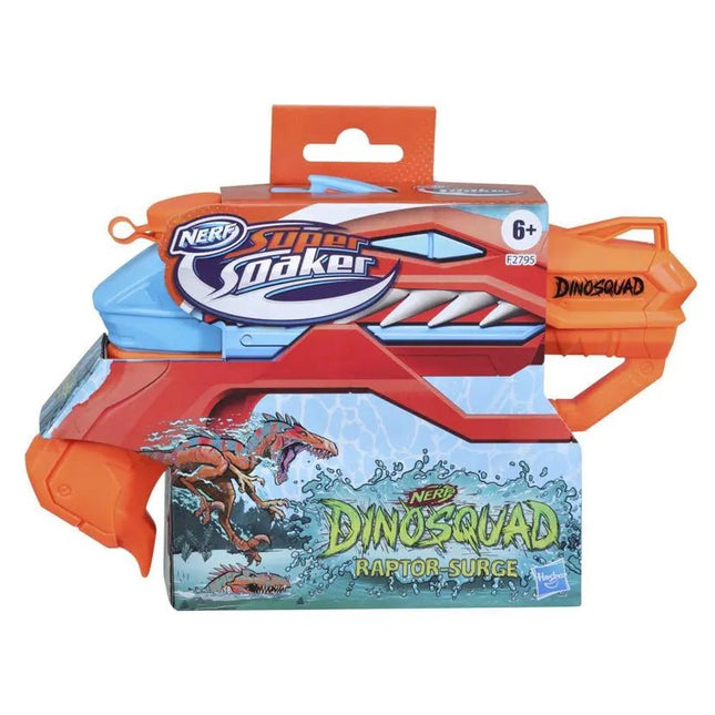 Nerf Super Soaker DinoSquad Raptor-Surge Water Blaster, Trigger-Fire Soakage, Summer Water Games, Multicolor - Hasbro - KIDMAYA