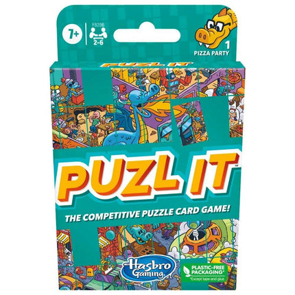 Puzl It Game, Competitive Puzzle Card Game for Ages 7+, Pizza Party Theme, Puzzle Games - KIDMAYA