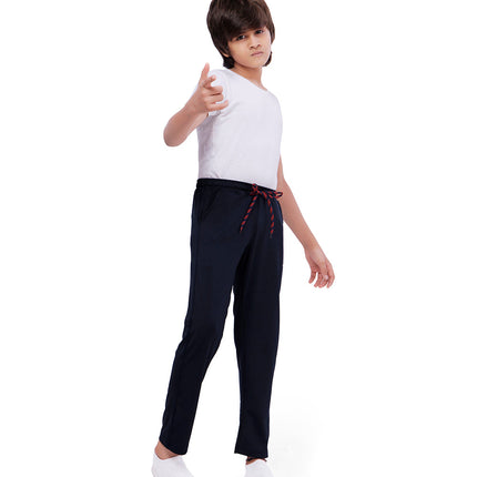 Navy track pant front