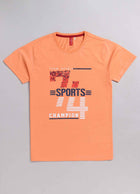Sports Theme Cotton T-Shirts For Boys - Parrot crow - KIDMAYA
